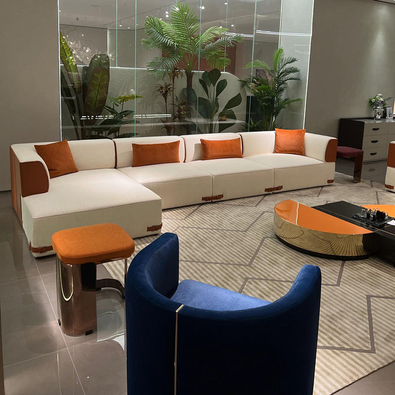 Guangzhou Customized Hardware Hotel Sofa
