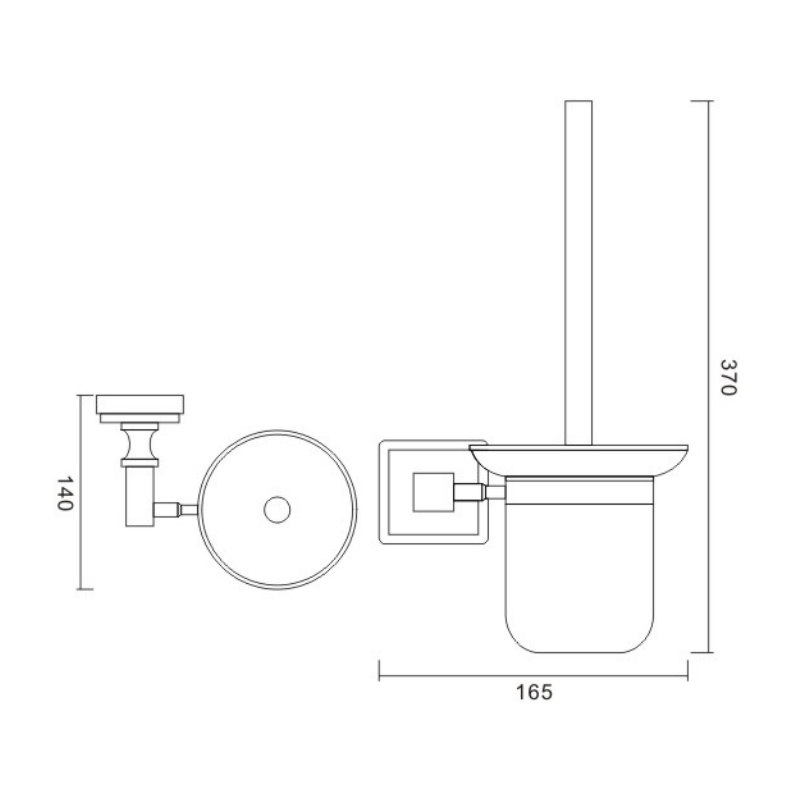 Title: Bathroom Hardware Fittings Diagram