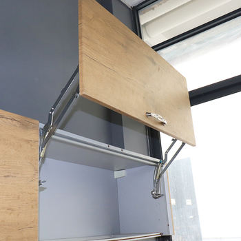 Installing Lift-Up Doors on Kitchen Cabinet Hardware